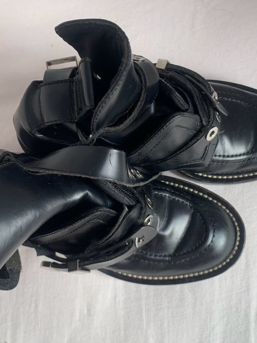 Balenciaga Black Leather Ankle Boots with Stud Detailing - Picture 8 of 10